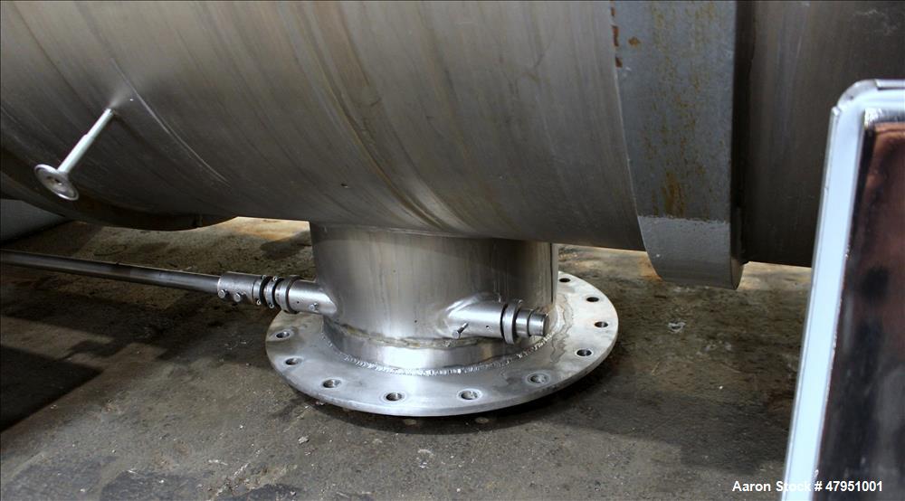 Used Littleford 3000-Liter Horizontal Cylindrical Batch Mixer, Model FKM-3000-D