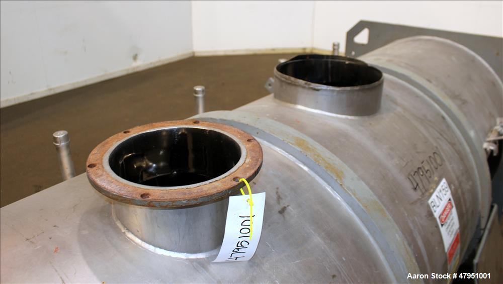 Used Littleford 3000-Liter Horizontal Cylindrical Batch Mixer, Model FKM-3000-D