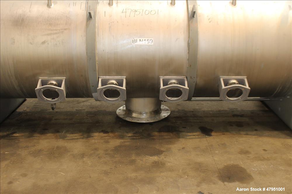 Used Littleford 3000-Liter Horizontal Cylindrical Batch Mixer, Model FKM-3000-D