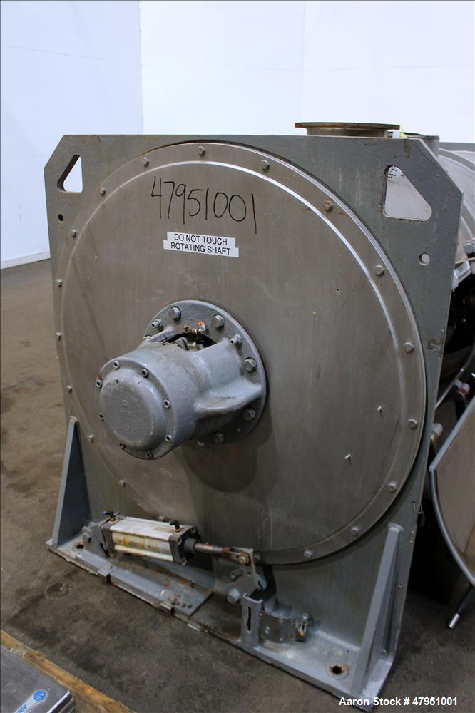 Used Littleford 3000-Liter Horizontal Cylindrical Batch Mixer, Model FKM-3000-D