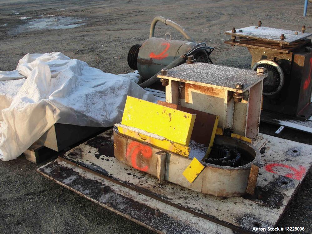 Used Littleford Mixer, Model FKM 5000 D.  Solid stainless steel shell, shell measures approximately 54" diameter x 136" long, 5,120 liter total capacity, 100 hp motor, Falk reducer, control panel, (4...