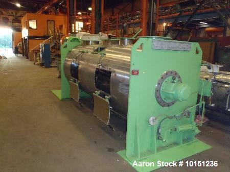 Used- Littleford FKM-5000D Stainless Steel High Speed Mixer. 100 hp main drive. (4) choppers with 10 hp drives, 230/460 volt...