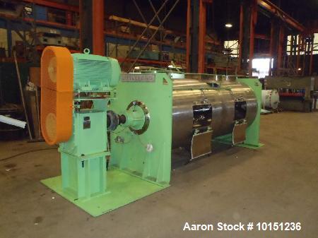 Used- Littleford FKM-5000D Stainless Steel High Speed Mixer. 100 hp main drive. (4) choppers with 10 hp drives, 230/460 volt...