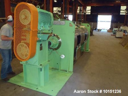 Used- Littleford FKM-5000D Stainless Steel High Speed Mixer. 100 hp main drive. (4) choppers with 10 hp drives, 230/460 volt...