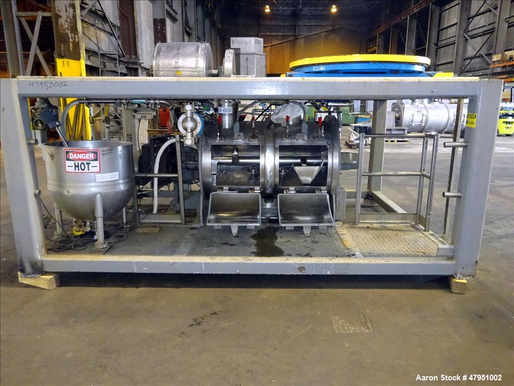 Used Lodige Plow Mixer, Model FKM-600-D, 304 Stainless Steel.