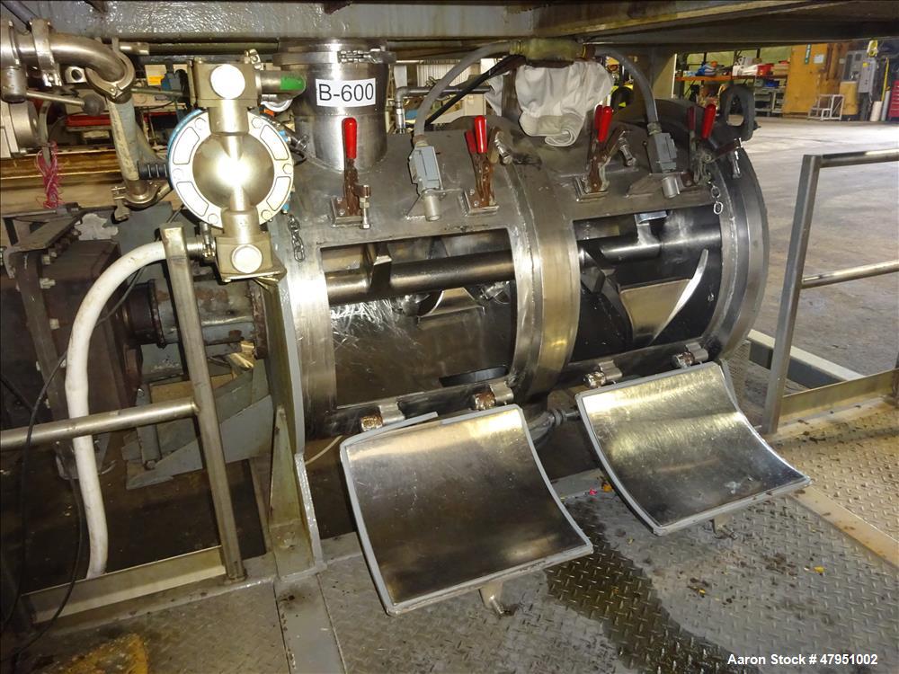Used Lodige Plow Mixer, Model FKM-600-D, 304 Stainless Steel.