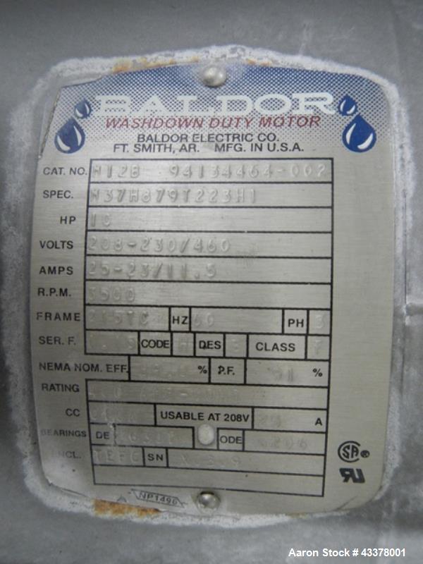 Used Stainless Steel Littleford Mixer, model FKM600D