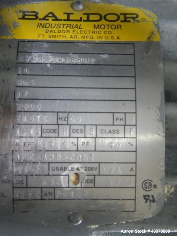 Used Stainless Steel Littleford Mixer, model FKM600D