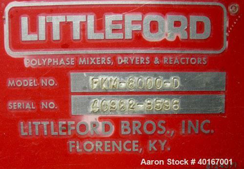Used Littleford Plow Mixer, Model FKM-8000-D