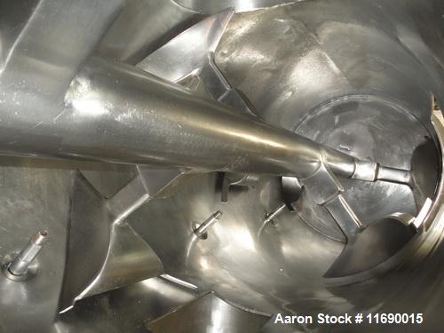 Used Littleford 1200 Liter Stainless Steel High Shear Horizontal Plow Mixer, Mo