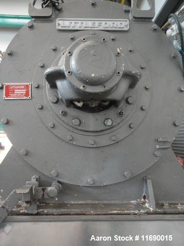 Used Littleford 1200 Liter Stainless Steel High Shear Horizontal Plow Mixer, Mo