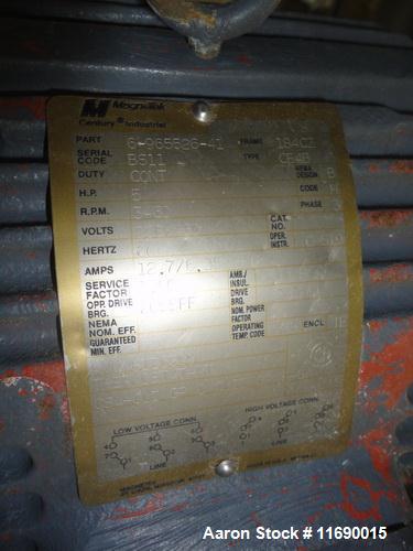 Used Littleford 1200 Liter Stainless Steel High Shear Horizontal Plow Mixer, Mo