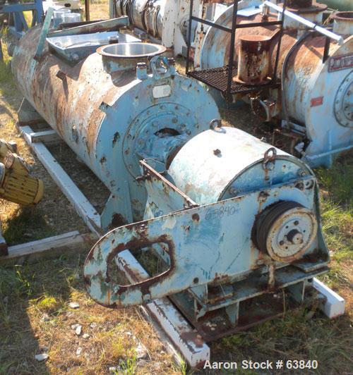 Used Littlford Batch Type Plow Mixer, Model FKM1200D, 304 Stainless Steel. 26.1 cubic feet working capacity (43.4 total). Carbon steel jacketed chamber 31.13" diameter x 98-1/4" long, rated 75 psi at...