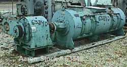 Used Littlford Batch Type Plow Mixer, Model FKM1200D, 304 Stainless Steel. 26.1 cubic feet working capacity (43.4 total). Carbon steel jacketed chamber 31.13" diameter x 98-1/4" long, rated 75 psi at...