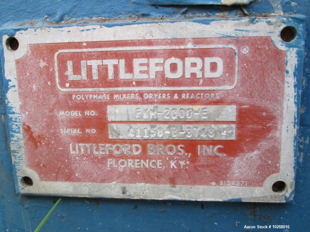 Used-Littleford Mixer, Model FKM2000E.2000 Liter working capacity