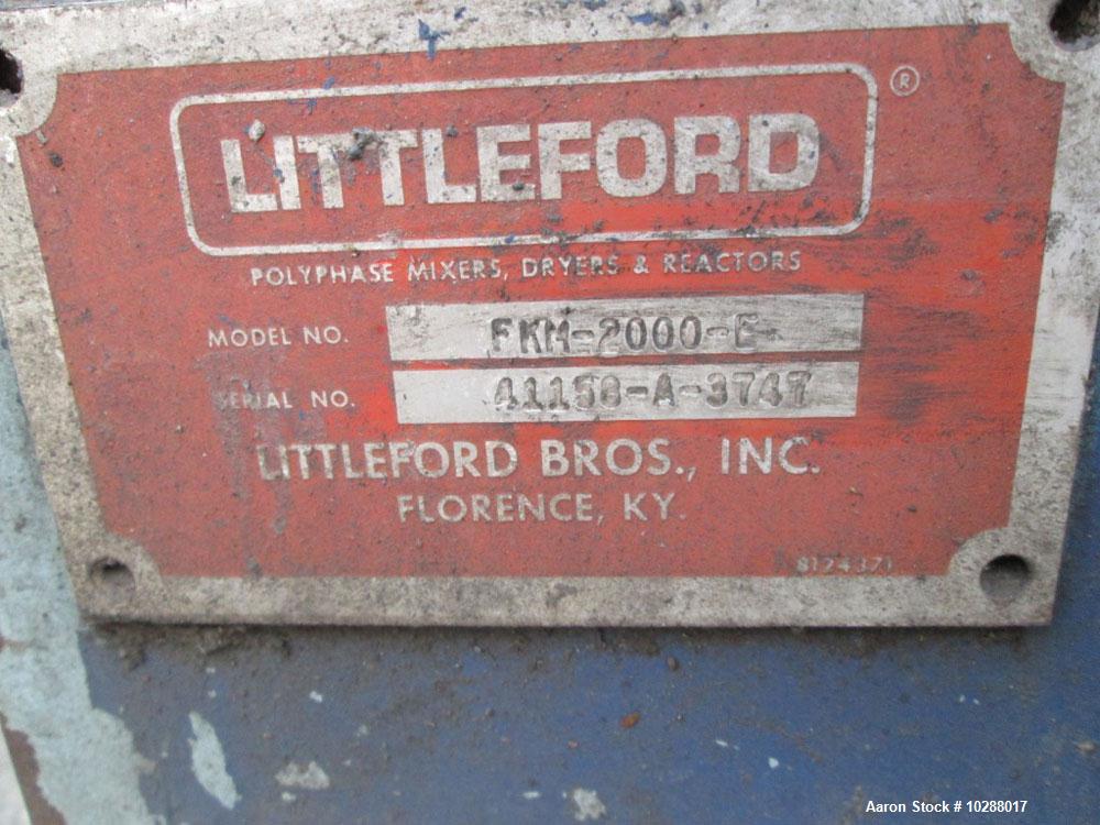 Used Littleford Mixer, Model FKM2000E.2000 Liter working capacity