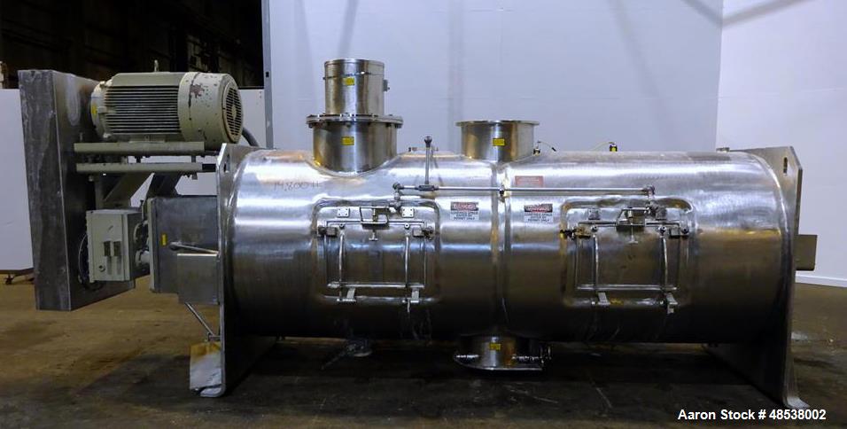 Used Littleford Day Plow Mixer, Model FKM-4200-D, 316 Stainless Steel.