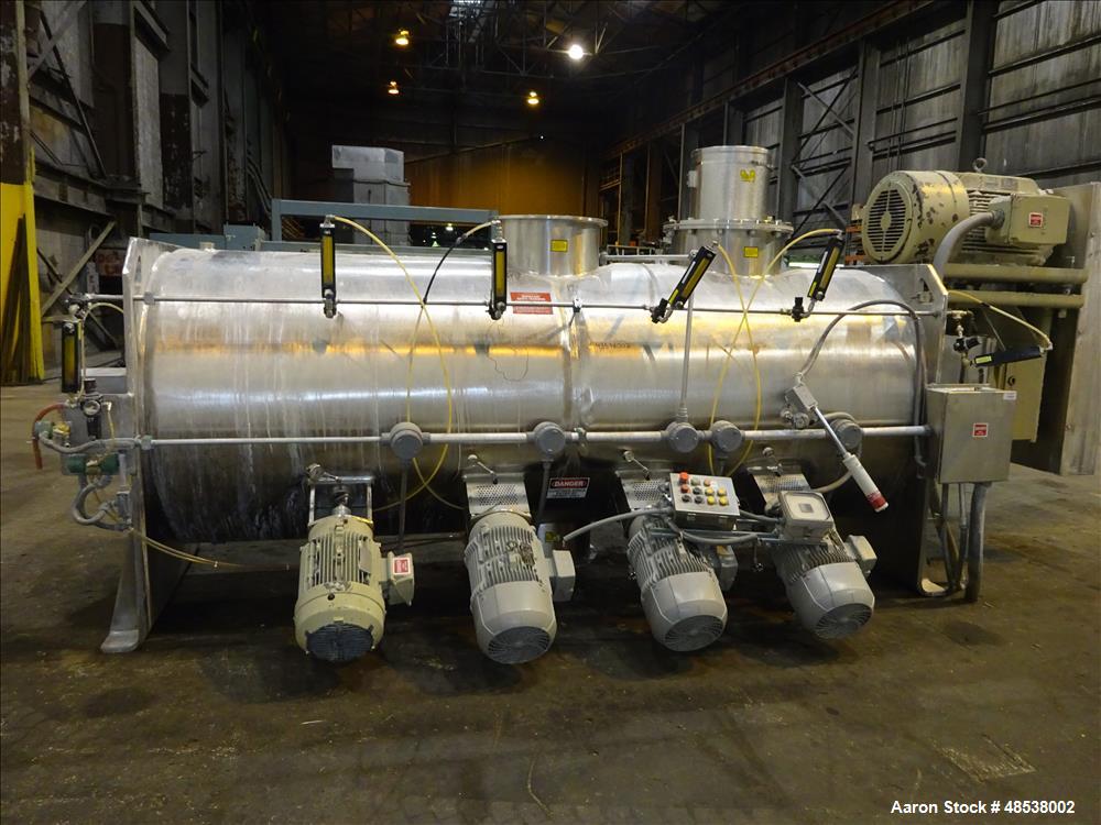 Used Littleford Day Plow Mixer, Model FKM-4200-D, 316 Stainless Steel.