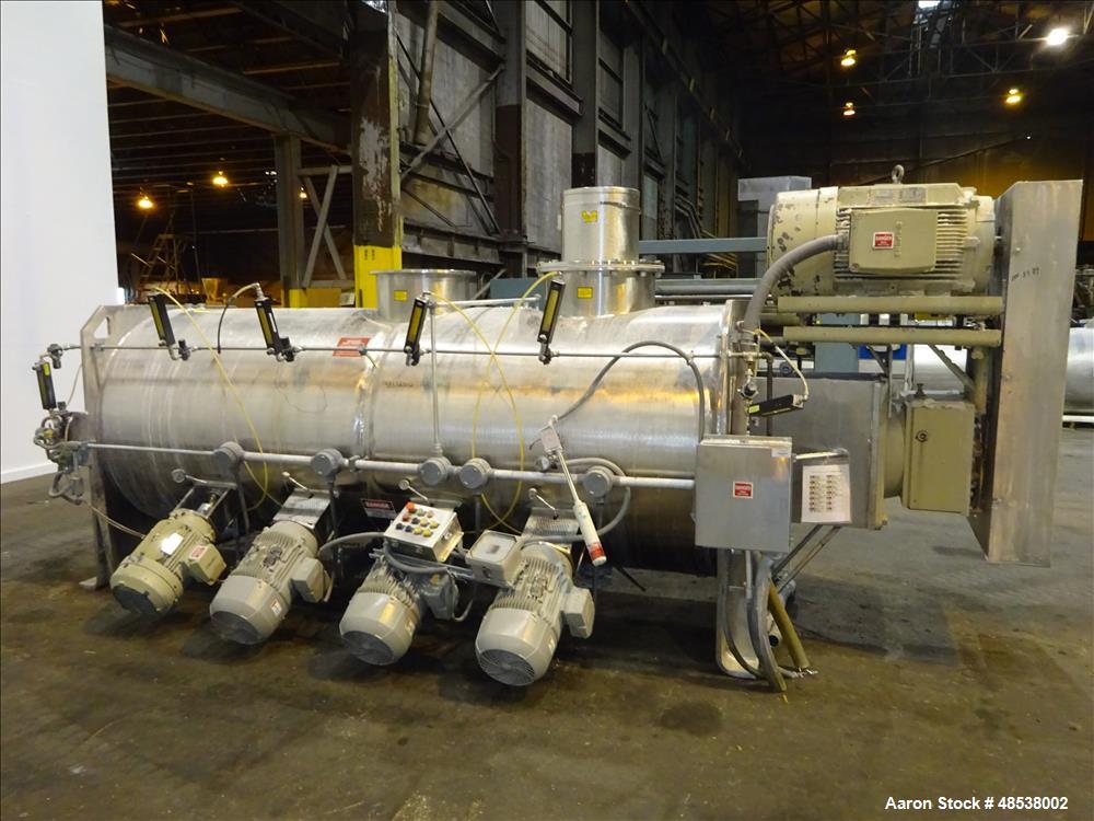 Used Littleford Day Plow Mixer, Model FKM-4200-D, 316 Stainless Steel.