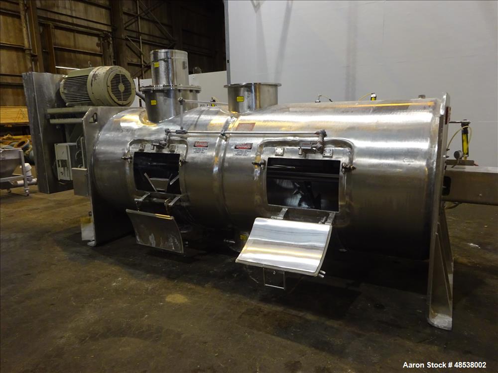 Used Littleford Day Plow Mixer, Model FKM-4200-D, 316 Stainless Steel.