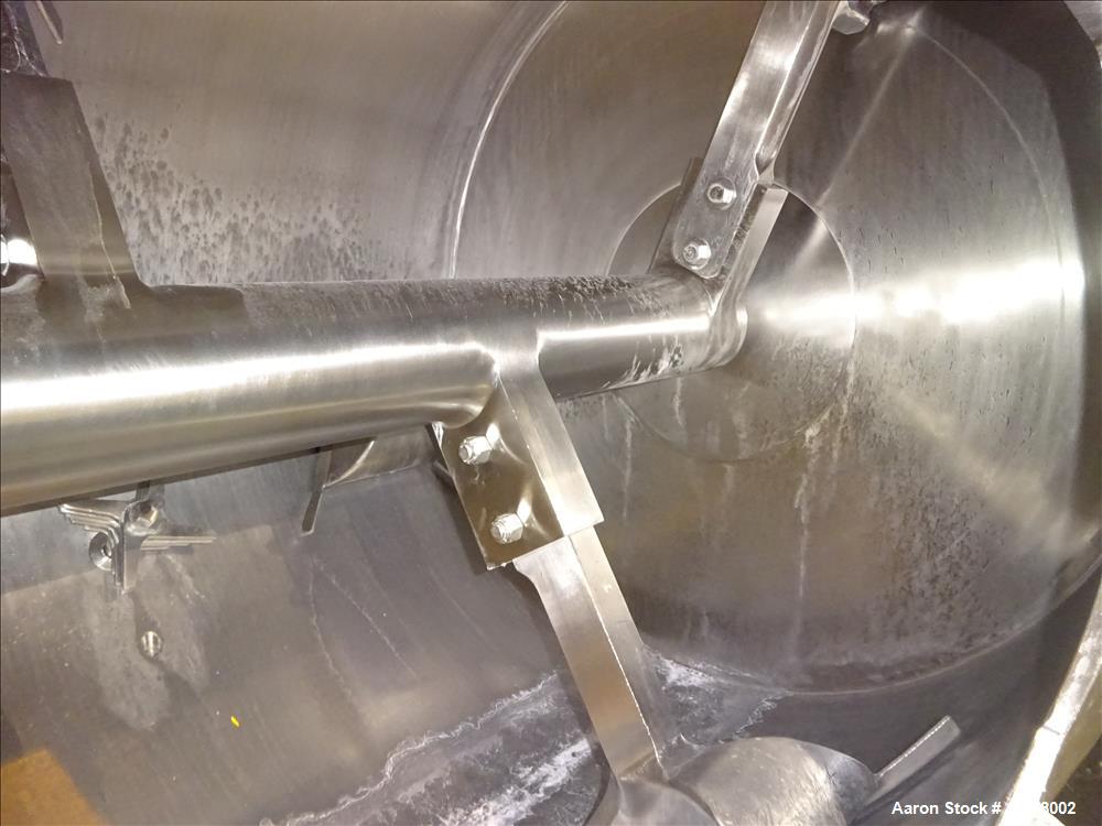 Used Littleford Day Plow Mixer, Model FKM-4200-D, 316 Stainless Steel.