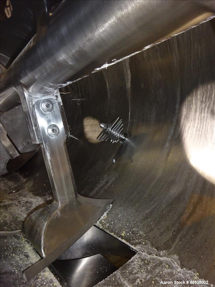 Used Littleford Day Plow Mixer, Model FKM-4200-D, 316 Stainless Steel.