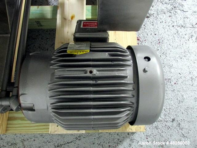 Used Littleford Plow Mixer, Model  FKM600D. Stainless steel construction, sanitary welded plows, 21.9 cubic feet total capacity, 12.9 cubic feet working capacity, single access door, with (2) 10 hp h...