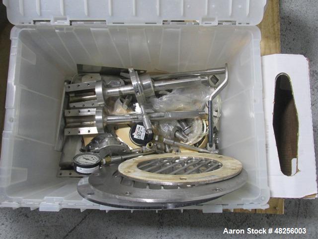 Used Littleford Plow Mixer, Model  FKM600D. Stainless steel construction, sanitary welded plows, 21.9 cubic feet total capacity, 12.9 cubic feet working capacity, single access door, with (2) 10 hp h...