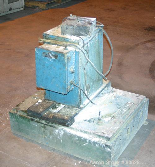 Used Littleford Plow Mixer, Model FKMD600, Carbon Steel. 11 Cubic feet working capacity, 21.9 total. Jacketed chamber 32" diameter x 49" straight side, rated 75 psi at 325 deg F. Approximate 5" diame...