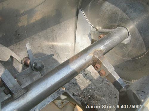 Used Littleford Plow mixer, model FM-130-D, batch type. 3 cubic foot working capacity, 4.6 total, 304 stainless steel. Carbon steel jacketed chamber 20" diameter x 26" straight side, Used- Littleford...