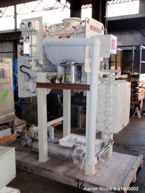 Used Littleford Batch Type Plow Mixer, Model FM130D, 304 Stainless Steel. 3 cubic feet working capacity, 4.6 total. Internal rated full vacuum at 320 deg F, jacket rated 75 psi at 320 deg F. Bolt on ...