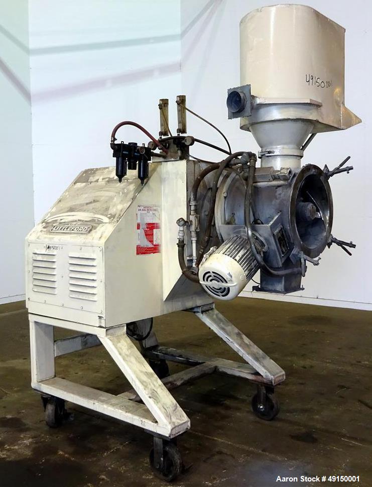 Used Littleford Laboratory Plow Mixer, Model FM-50, 316 Stainless Steel