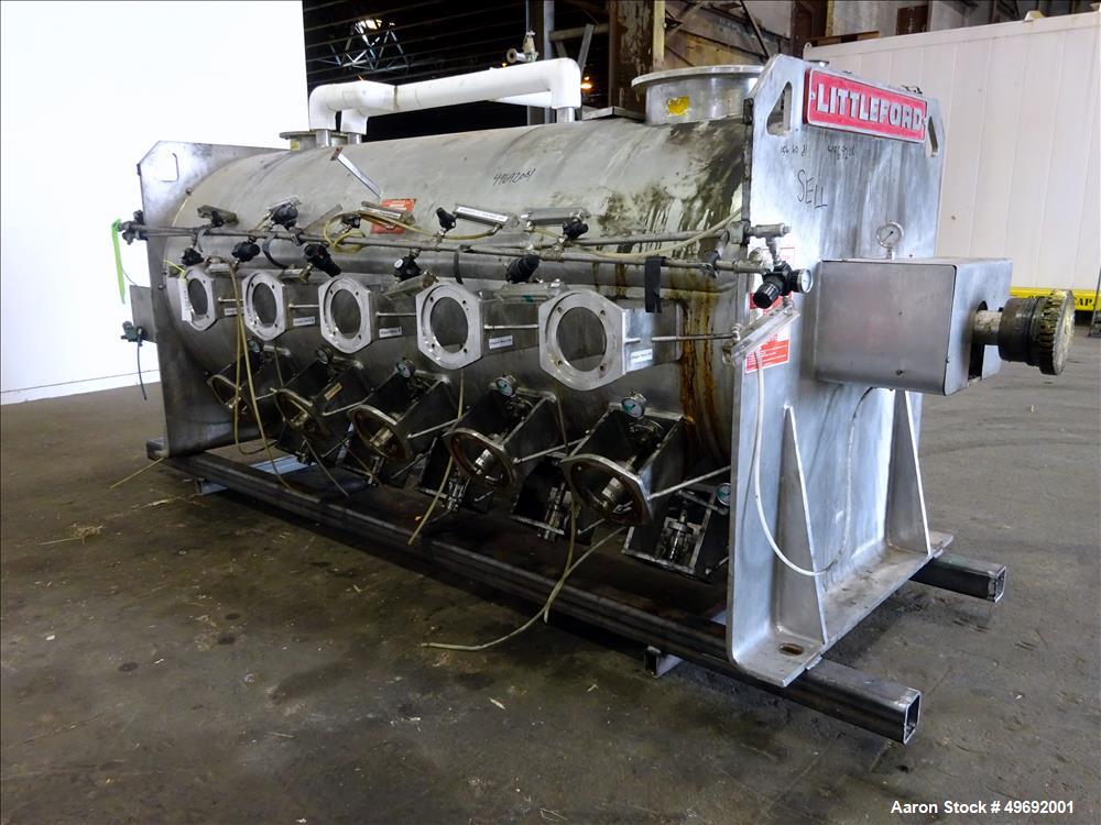 Used Littleford Plow Mixer, Model KM-3000-D, 304 Stainless Steel,