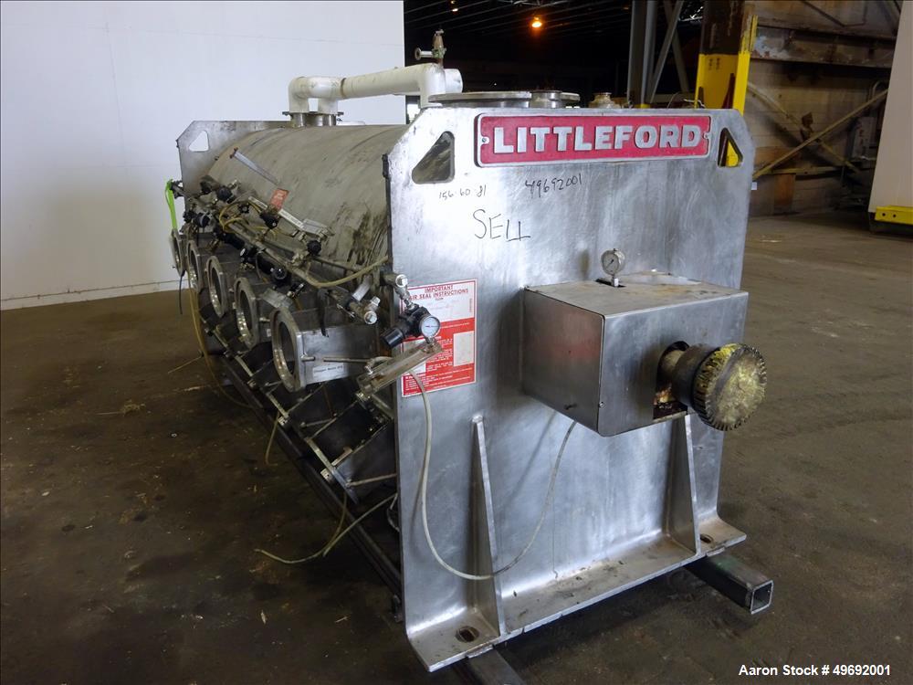 Used- Littleford Plow Mixer, Model KM-3000-D, 304 Stainless Steel,