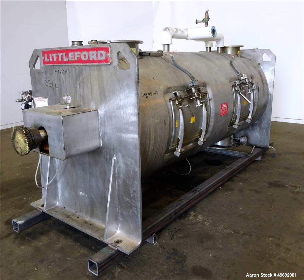 Used Littleford Plow Mixer, Model KM-3000-D, 304 Stainless Steel,