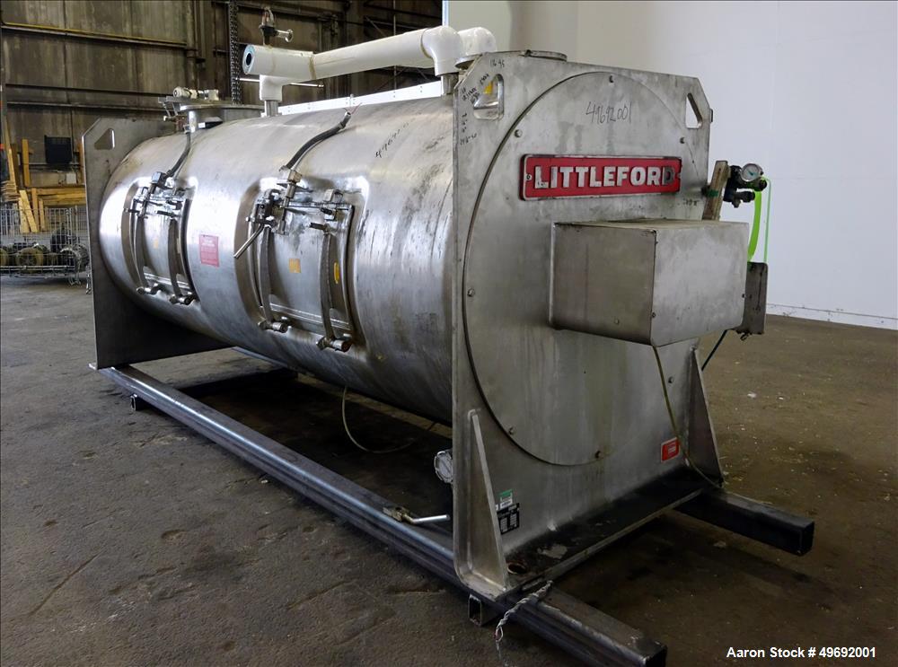 Used Littleford Plow Mixer, Model KM-3000-D, 304 Stainless Steel,