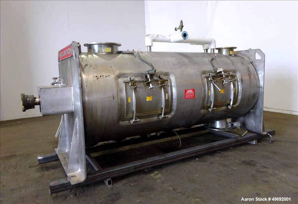 Used Littleford Plow Mixer, Model KM-3000-D, 304 Stainless Steel,