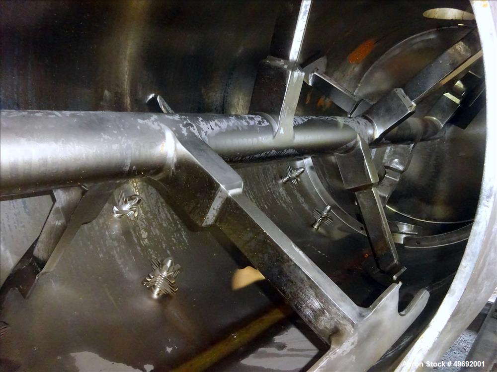Used Littleford Plow Mixer, Model KM-3000-D, 304 Stainless Steel,