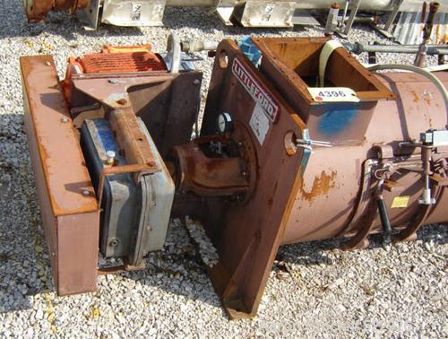 USED: Littleford continuous mixer, model KM-600-D. 25 hp, 1775 rpmdrive motor with Falk shaft mount speed reducer, model 2215J-09,ratio 8.997:1. Unit has four mounting brackets for choppers. Choppers...
