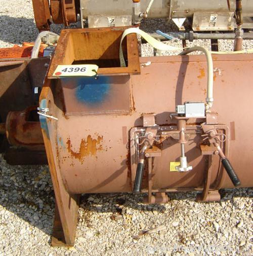 USED: Littleford continuous mixer, model KM-600-D. 25 hp, 1775 rpmdrive motor with Falk shaft mount speed reducer, model 2215J-09,ratio 8.997:1. Unit has four mounting brackets for choppers. Choppers...