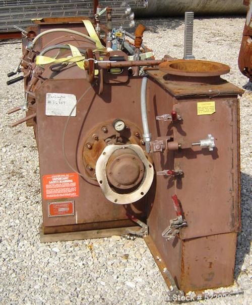 USED: Littleford continuous mixer, model KM-600-D. 25 hp, 1775 rpmdrive motor with Falk shaft mount speed reducer, model 2215J-09,ratio 8.997:1. Unit has four mounting brackets for choppers. Choppers...