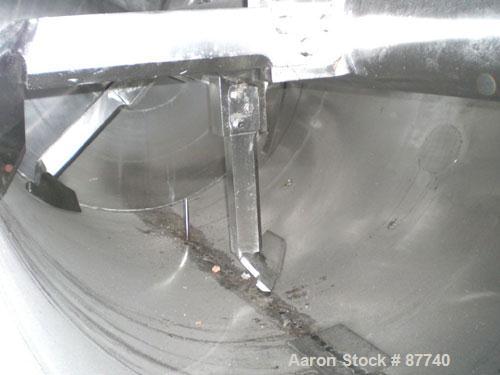 Used Littleford Plow Mixer, Model KM6000D, 316L Stainless Steel. 148 Cubic foot working capacity (212 Total). Internal rated 5 psi and full vacuum at 331 deg.f., 304L stainless steel jacket rated 90 ...