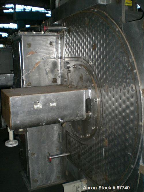 Used Littleford Plow Mixer, Model KM6000D, 316L Stainless Steel. 148 Cubic foot working capacity (212 Total). Internal rated 5 psi and full vacuum at 331 deg.f., 304L stainless steel jacket rated 90 ...
