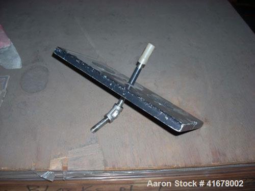 Used Littleford/Lodige Lab Plow Mixer, model MB20R, 20 liter (0.7 cubic feet) capacity, stainless steel. Jacketed chamber, rated 14.9 psi at 250 deg F. 1.5 kW, 230/460 volt main drive, on stainless s...