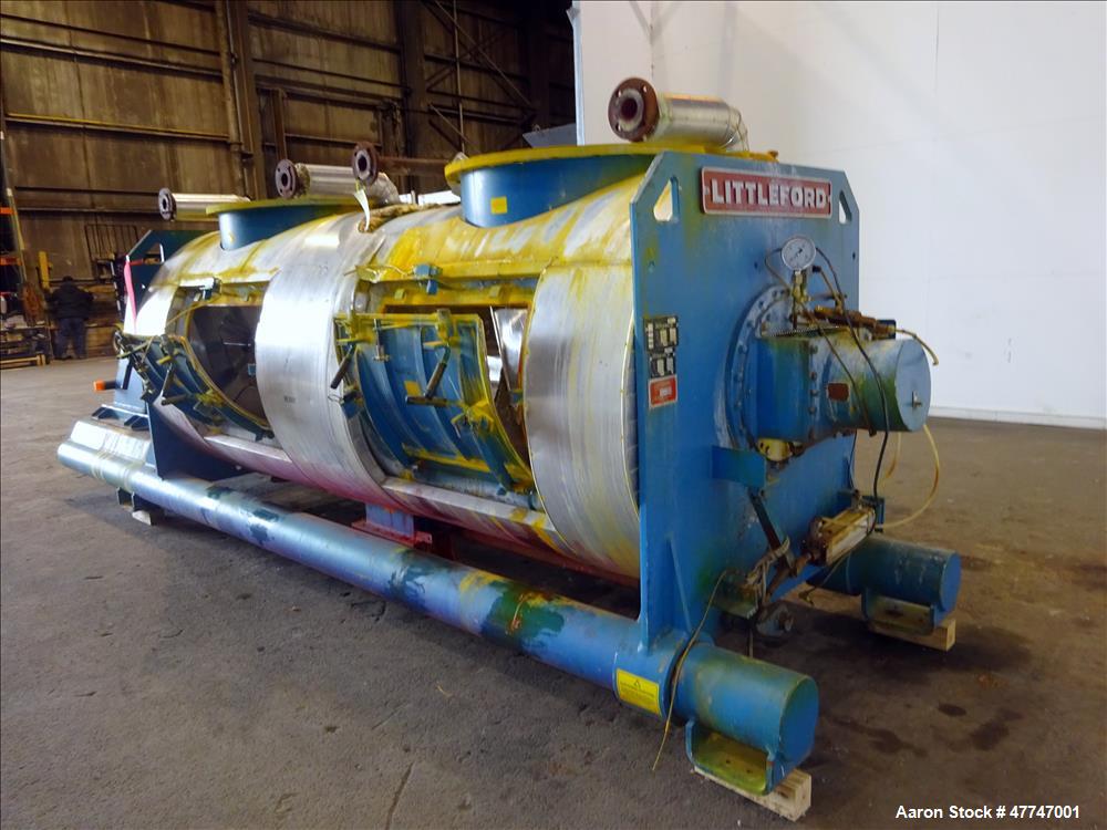 Used Littleford Vacuum Dryer Plow Mixer, Model VT-4200-D, Total capacity 148.3