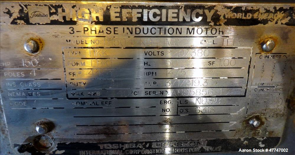 Used Littleford Vacuum Dryer Plow Mixer, Model VT-4200-D, Total capacity 148.3
