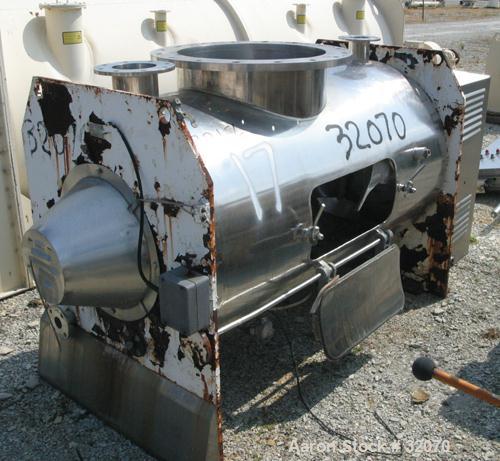 Used Stainless Steel Morton Machinery Plow Mixer, Model B1200