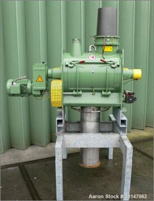 Used Lodige plow mixer, type FKM-130-D, material of construction is 321 (1.4541) stainless steel, 4.6 cubic feet (130 liter) capacity, 1'6" diameter x 2/2" (500 mm diameter x 670 mm st. side) non jac...