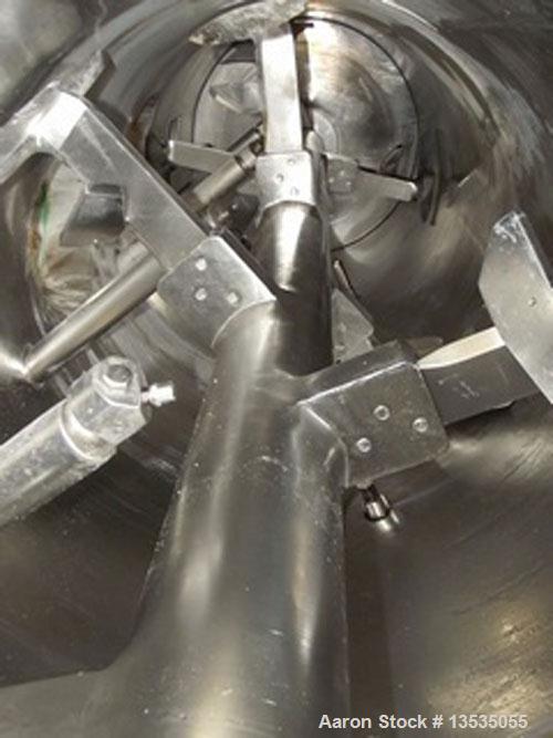 Used-Lodige Type FKM 2000 DA4Z Horizontal Mixer with Stainless Steel Jacket.  Total volume 528 gallons (2000 liters).  Inter...