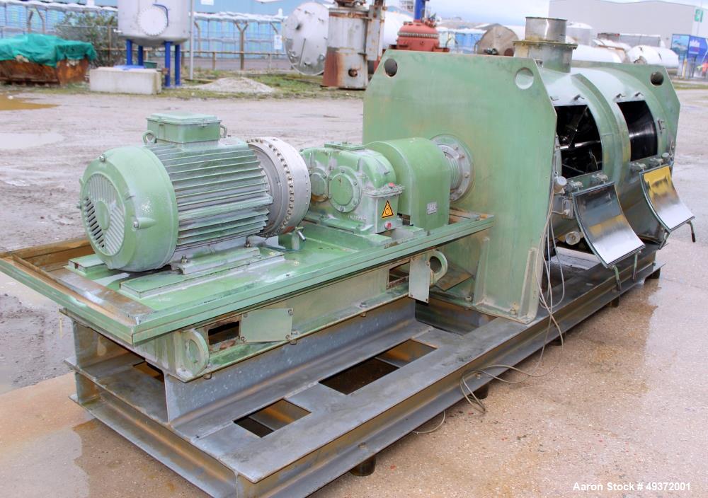 Used Lodige mixer, type FKM2000D/2ZF. Material of construction is stainless steel on product contact parts, Total capacity 70 Cu ft. (2000 liter), working capacity  47 cu ft (1333 liter). Not jackete...